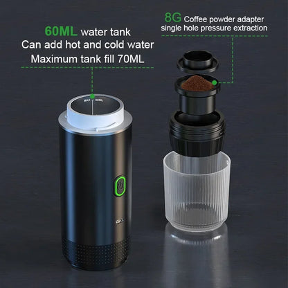 Cafetera eléctrica portátil inalámbrica.