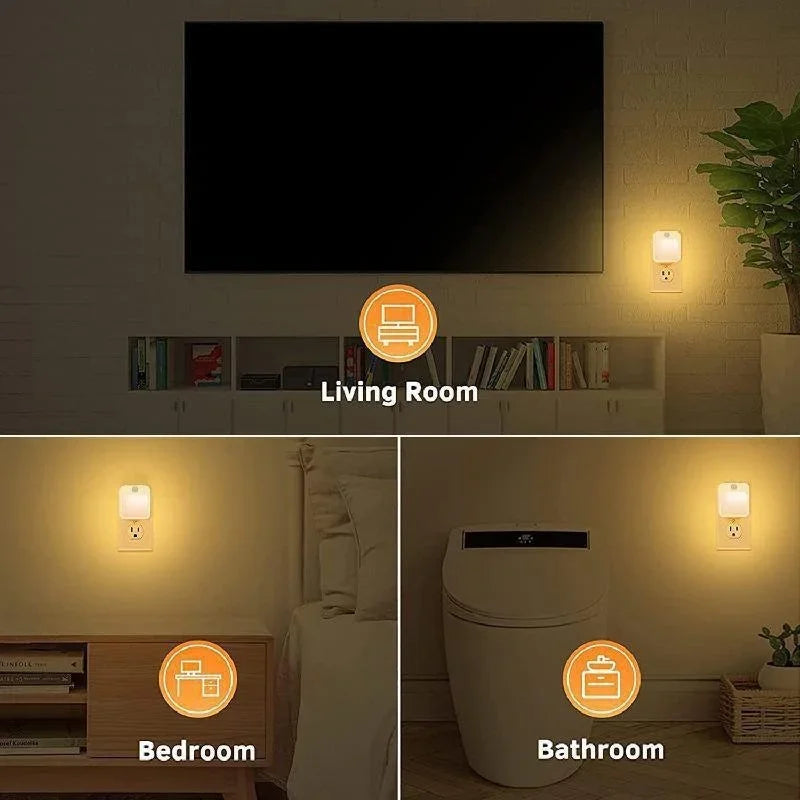 Lámpara de noche LED con sensor de movimiento