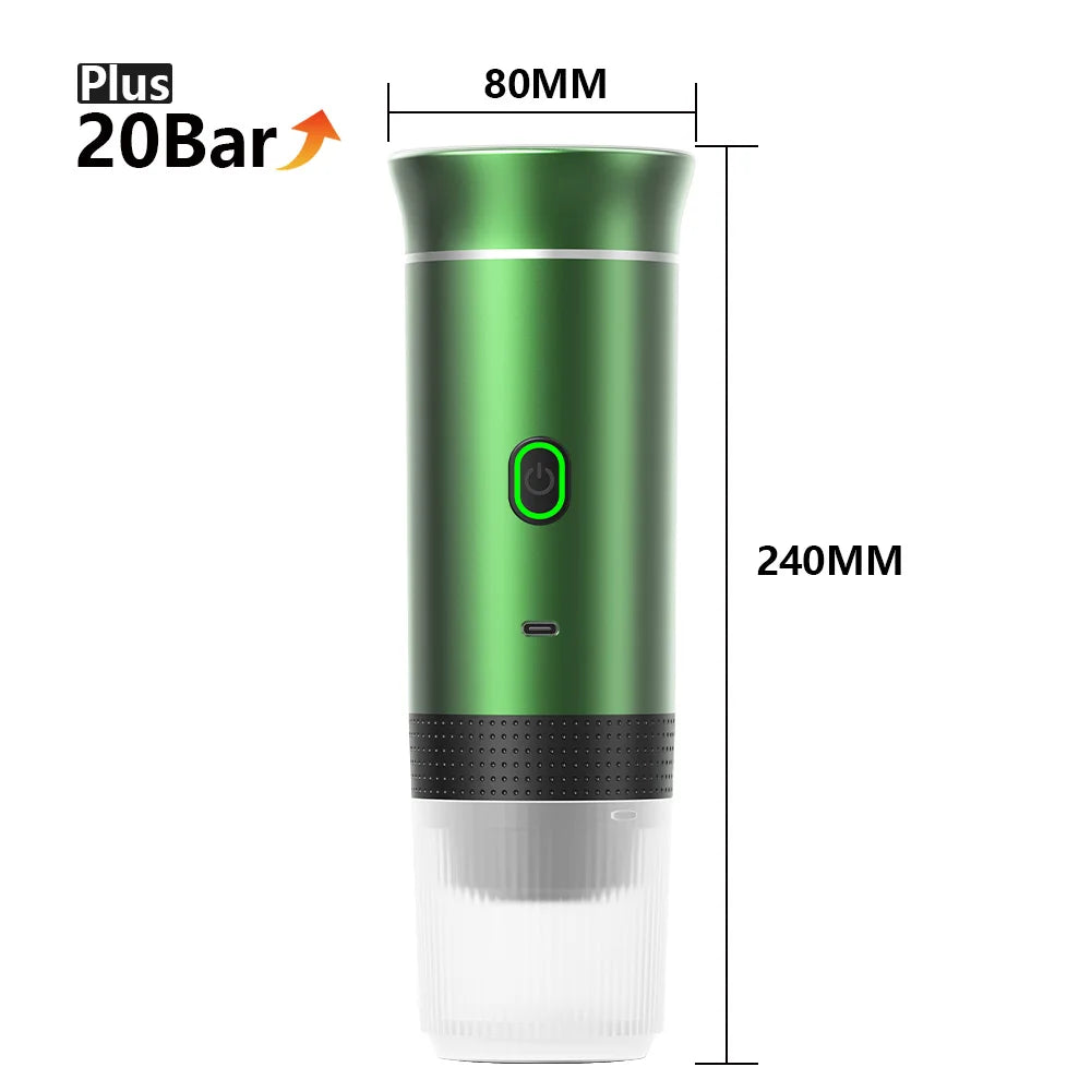 Cafetera eléctrica portátil inalámbrica.