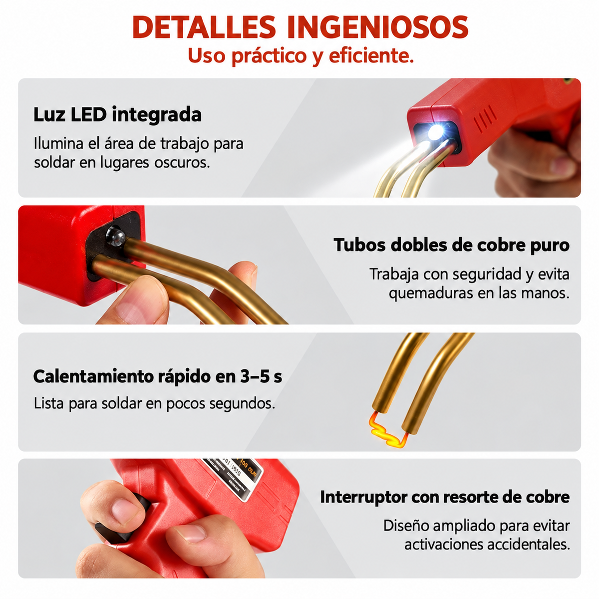 Pistola de soldadura de plástico multifuncional